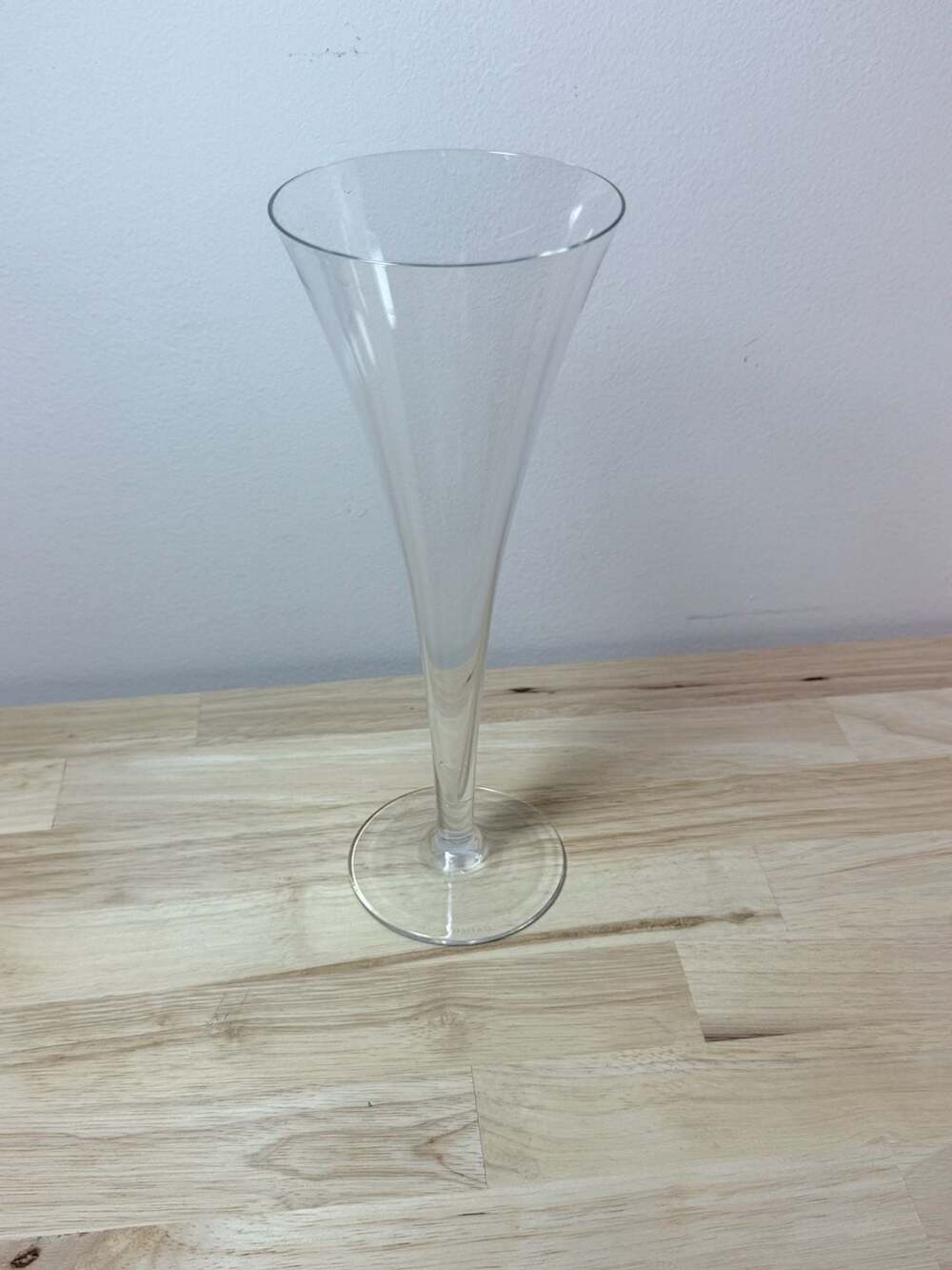 Tiffany & Co. Champagne Flute Clear Crystal Hollow Stem